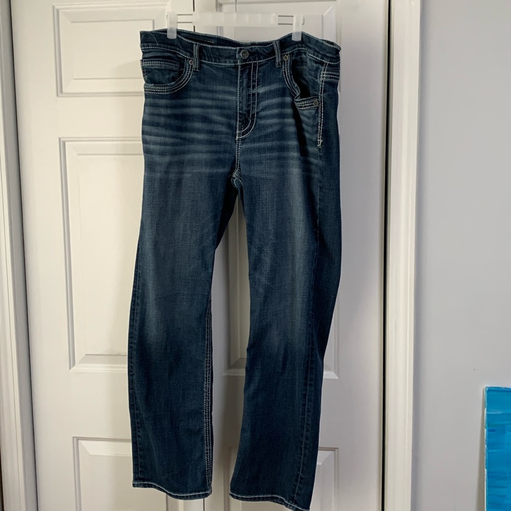 BKE denim 36x32 straight leg distressed